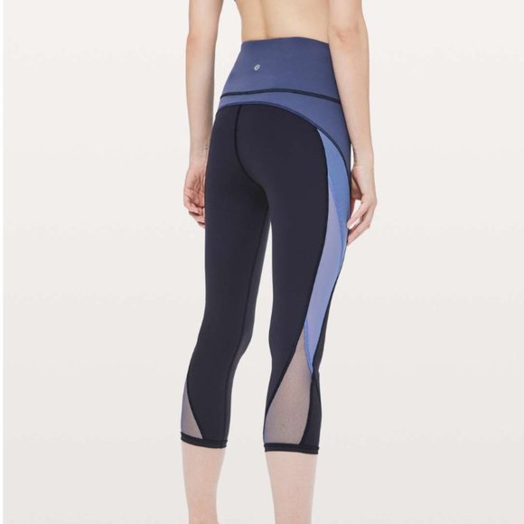 Lululemon Colour Me Ombre Crop *21" Midnight Navy/Gatsby Blue/Visto Blue 4 - Picture 4 of 16
